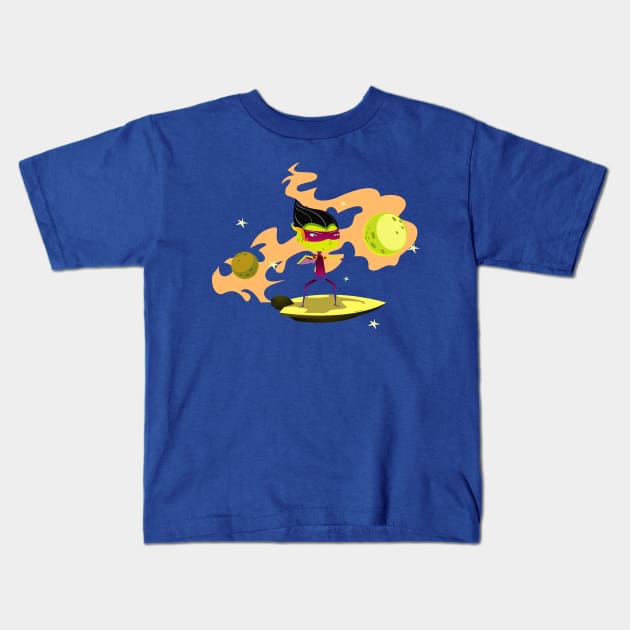 SpaceGirl Kids T-Shirt by mrglobp